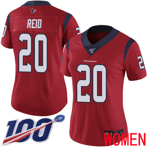 Houston Texans Limited Red Women Justin Reid Alternate Jersey NFL Football #20 100th Season Vapor Untouchable